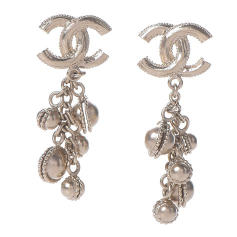 chanel mini cc dangle earrings|1986 cc dangle clip on earrings.